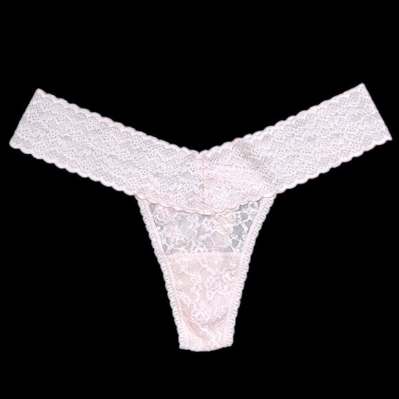 Victoria's Secret ultimate stretch lace One Size Fits All Thong Panty Pink - Picture 3 of 3